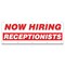 Signmission Now Hiring Receptionists Banner Apply Inside Accepting Application Single Sided B-120-30295 - alternate 1